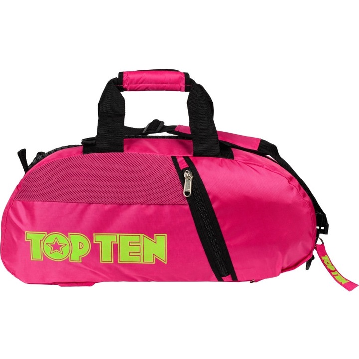 Sporttáska, TOP TEN, hátizsák funkcióval, rózsaszín, 67x36x33cm