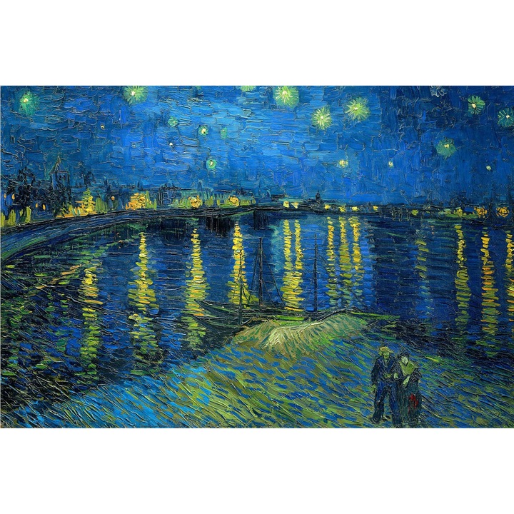 Puzzle 1000 elemente, Gwiazdzista noapte peste Rodan, 70x50 cm, pentru adulti si copii de la 8 ani