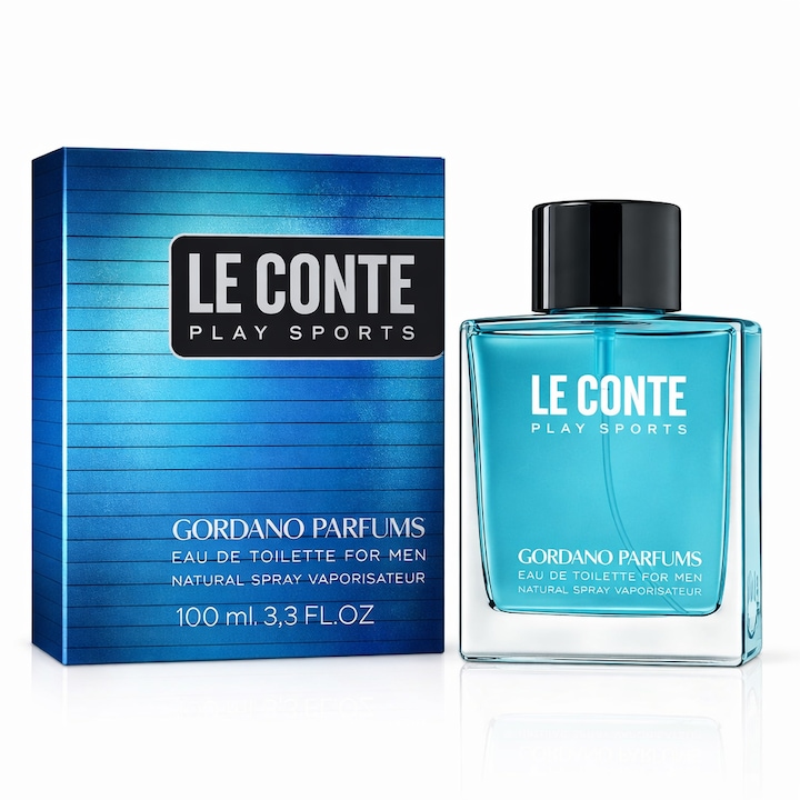 Apa de toaleta pentru barbati LE CONTE PLAY SPORTS, 100 ml, GORDANO PARFUMS