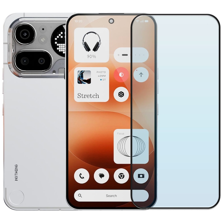 Folie din sticla securizata pentru Nothing Phone (4a) Pro, HAMSTERBOX Glass Shield, Protectie completa ecran, Full face, Aplicare rapida, Case Friendly, Transparenta