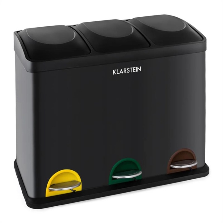 Klarstein, Ökosystemcos De Gunoi Cupedala 45L (3X15L) Black