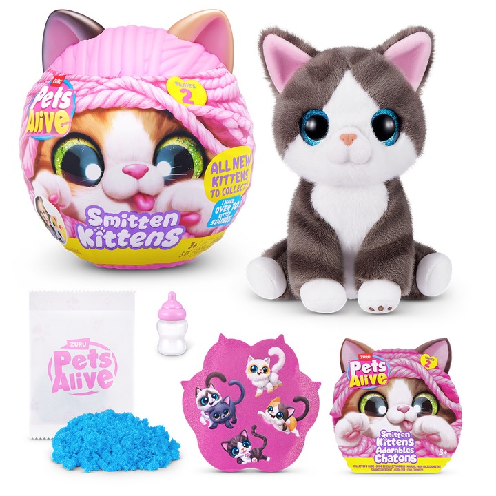 Interaktív plüssjáték Macska hangokkal Pets Alive 2. széria Smitten Kittens Zuru