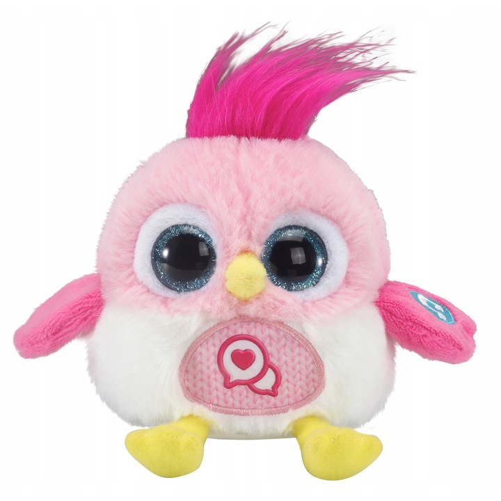 Jucarie de plus VTech LoLibirds Momo, interactiva, roz, cu functie de inregistrare si melodii, pentru copii 4-10 ani