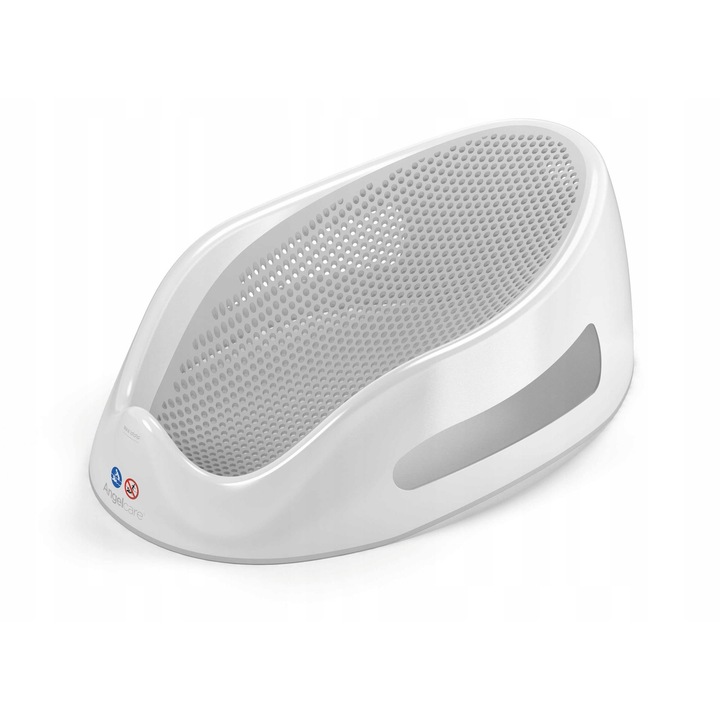 Cadita pentru baie Angelcare, gri deschis, pentru bebelusi, 0-6 luni