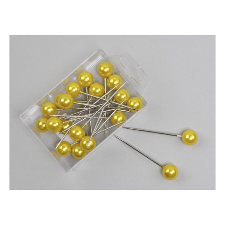 Perle 15mm set/20, ED Collection, galben