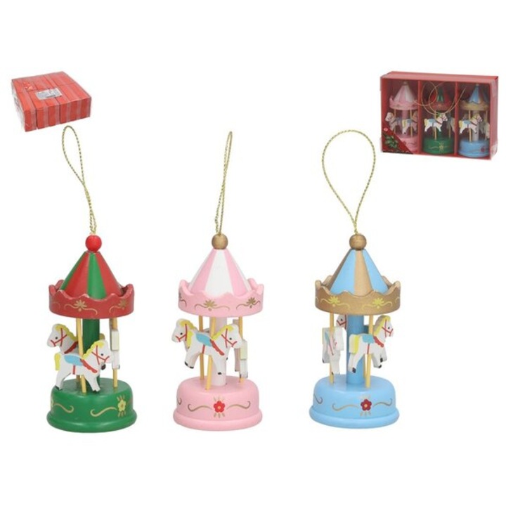 Set 3 figurine Craciun ED Collection, vintage, 9x4cm, multicolor