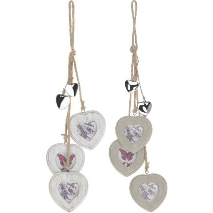 Accesorii decorative, Koopman, cadru triplu, mini, crem, 2 culori