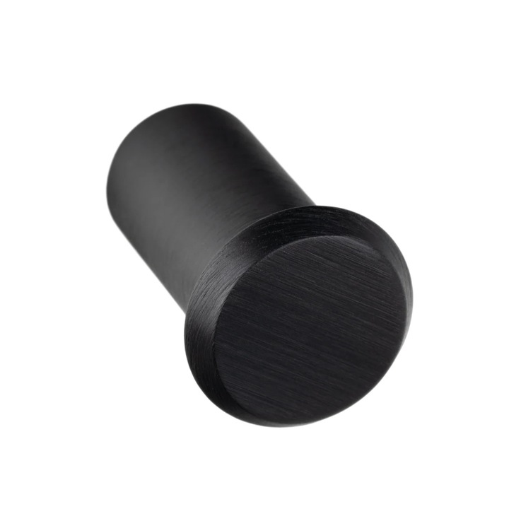 Buton pentru mobila Fase, finisaj negru periat, D:23 mm