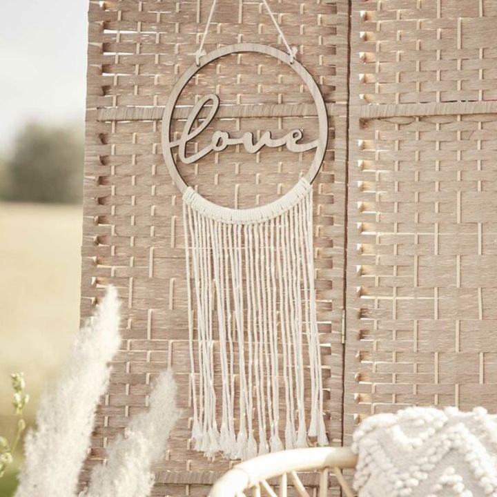 Cerc decorativ, AMSCAN EUROPE GMBH, Love, lemn, 61cm