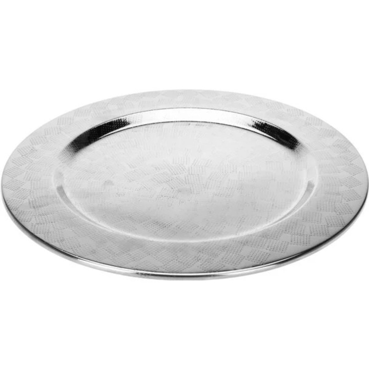 Platou de nunta inox Koopman, diametru 35cm, set pentru biserica, culoare asimetrica