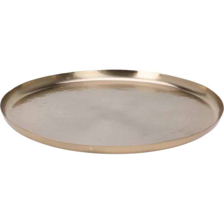 Tava de servire set, Koopman, disc metalic 40cm, decorativ, auriu