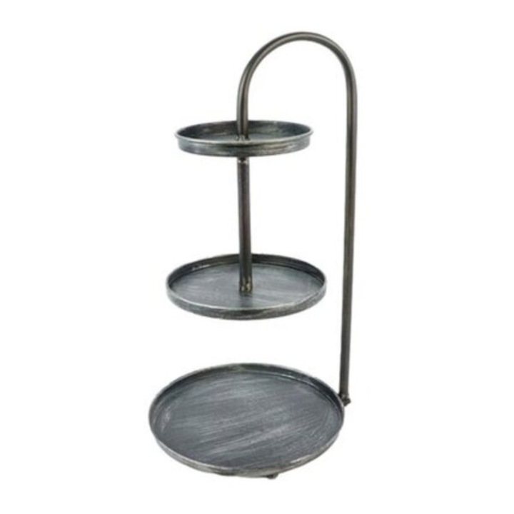 Raft metalic ED Collection, 2 etaje, 24.5x44cm, negru