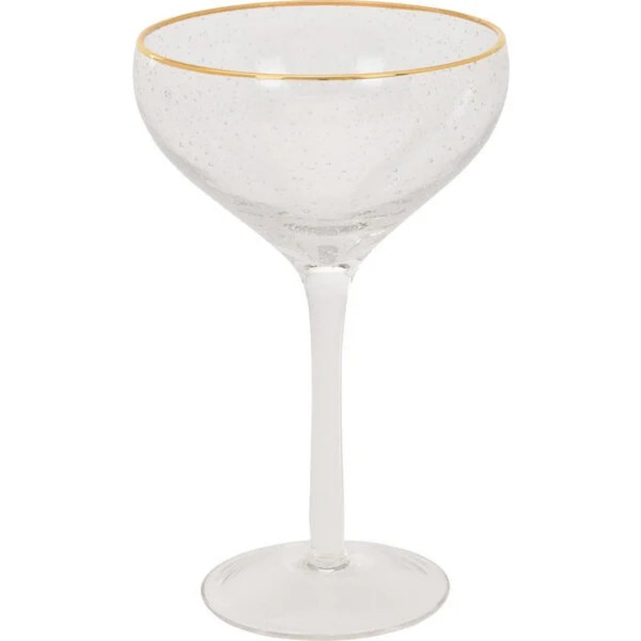 Pahar de nunta martini, Koopman, sticla, 11x17.5cm, auriu