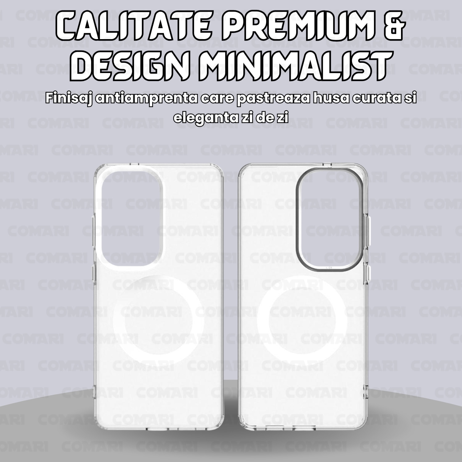Husa pentru Samsung Galaxy S26 Ultra Comari® CandyMag, compatibila MagSafe, protectie antisoc, laterale ranforsate, finisaj antiamprenta, Alb
