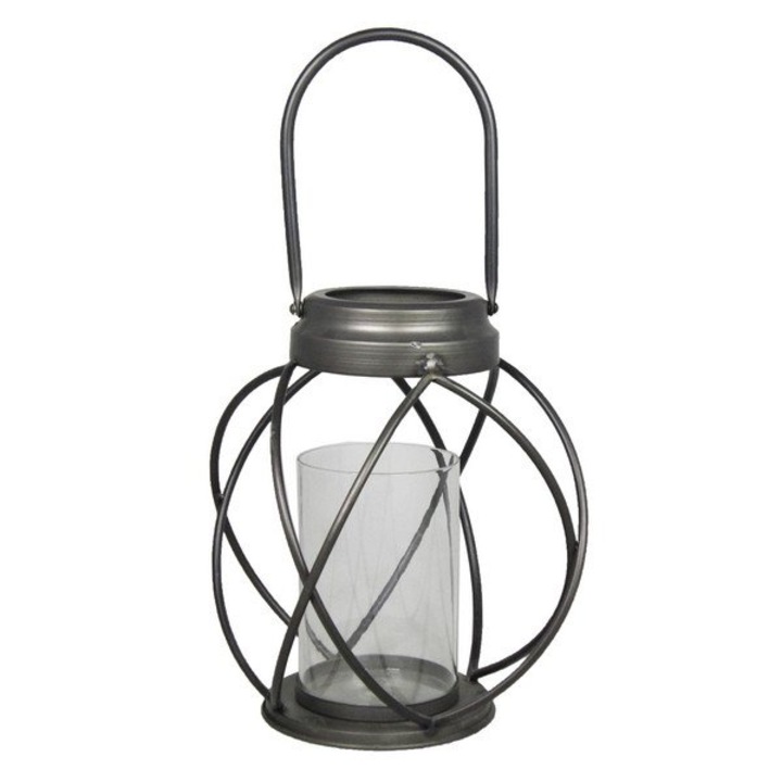 Felinar metalic ED Collection, 25x27cm, argintiu