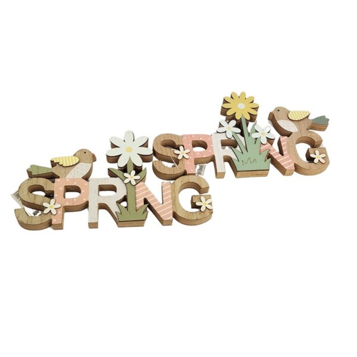 Tampa decorativa din lemn Koopman Spring, 30x2x17cm, set 2 modele