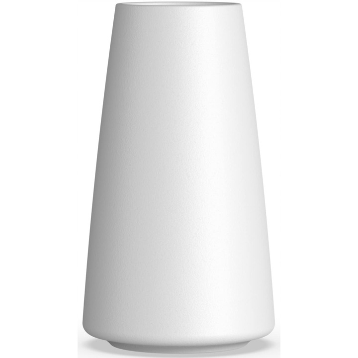 Vaza ceramica decorativa, 18,3cm, alba, set vaze pentru flori