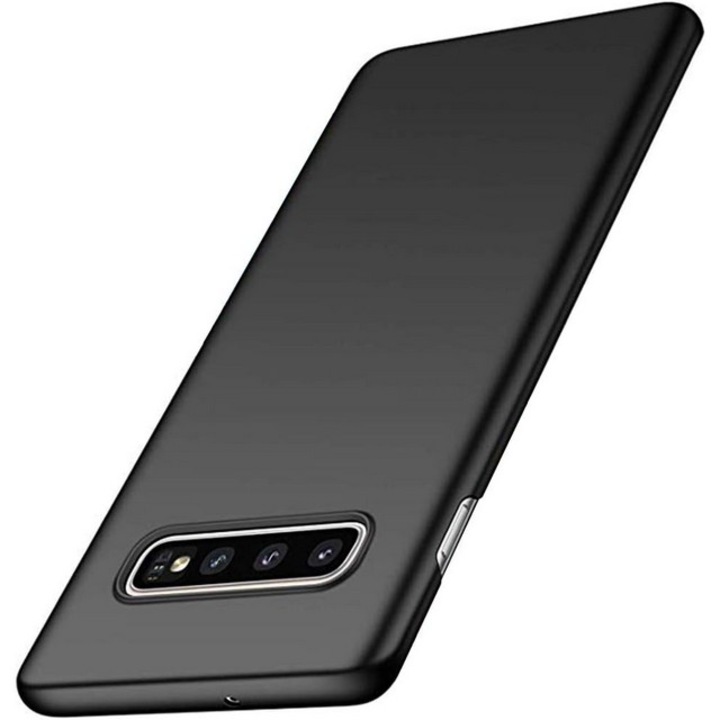 Husa pentru Samsung Galaxy S10, subtire, dura, PC, antiderapanta, negru