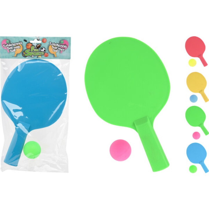 Set palete tenis de masa Koopman 25cm, 4 mingi, multicolor