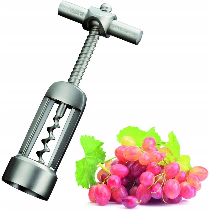 Тирбушон с екстрактор за тапи Westmark, Monopol, Стомана/Цинк, Barolo, Мат, за естествени и пластмасови тапи