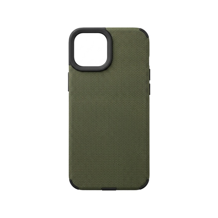 Husa telefon MagSafe compatibila cu iPhone 15, verde, TPU, textura