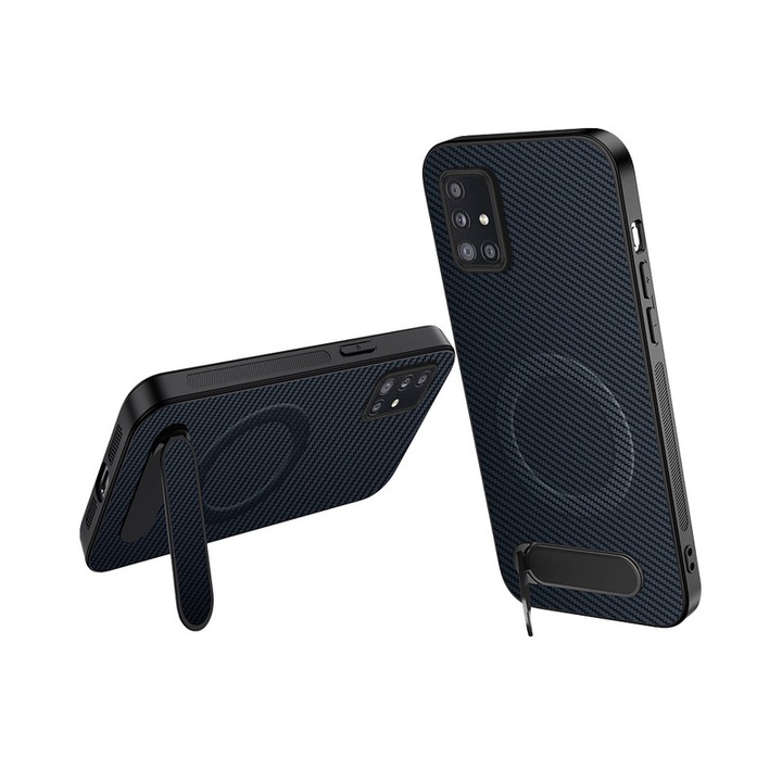 Husa telefon compatibila cu Samsung A54, protectie completa, material carbon