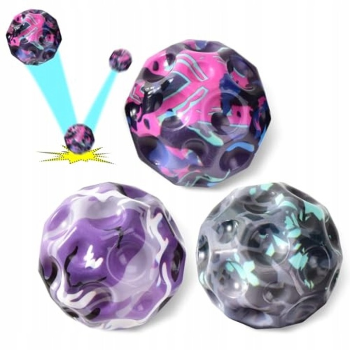 3 darab gumilabda szett, interaktív játékok gyerekeknek, többszínű, 10x10cm