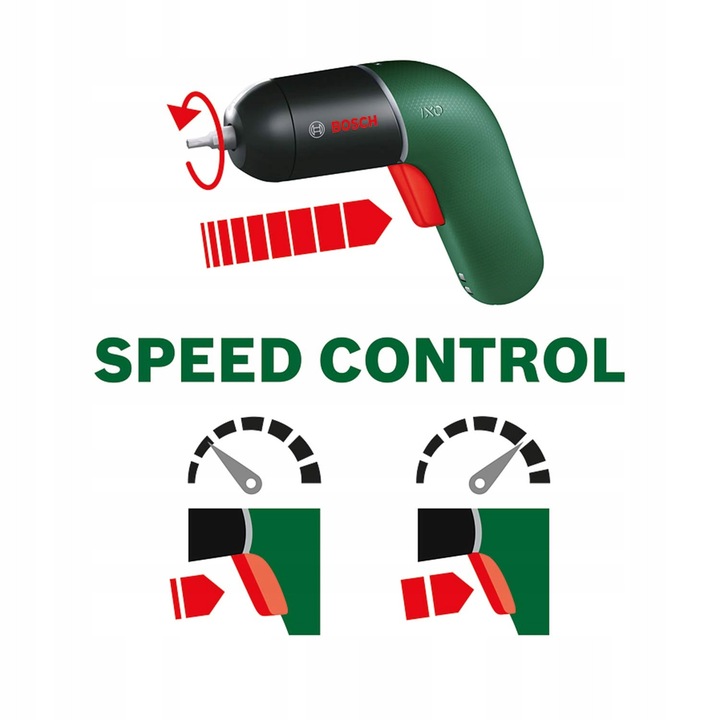 Комплект отвертки Bosch IXO, 6-то поколение, зелен, със зарядна станция, 3,6 V