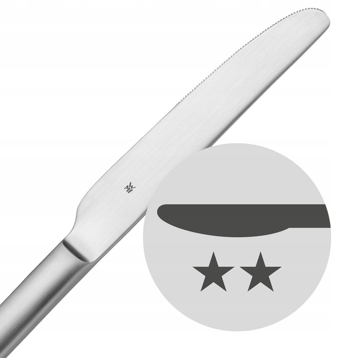 Set tacamuri WMF Alteo 30 piese pentru 6 persoane, otel inoxidabil mat, cutit monobloc