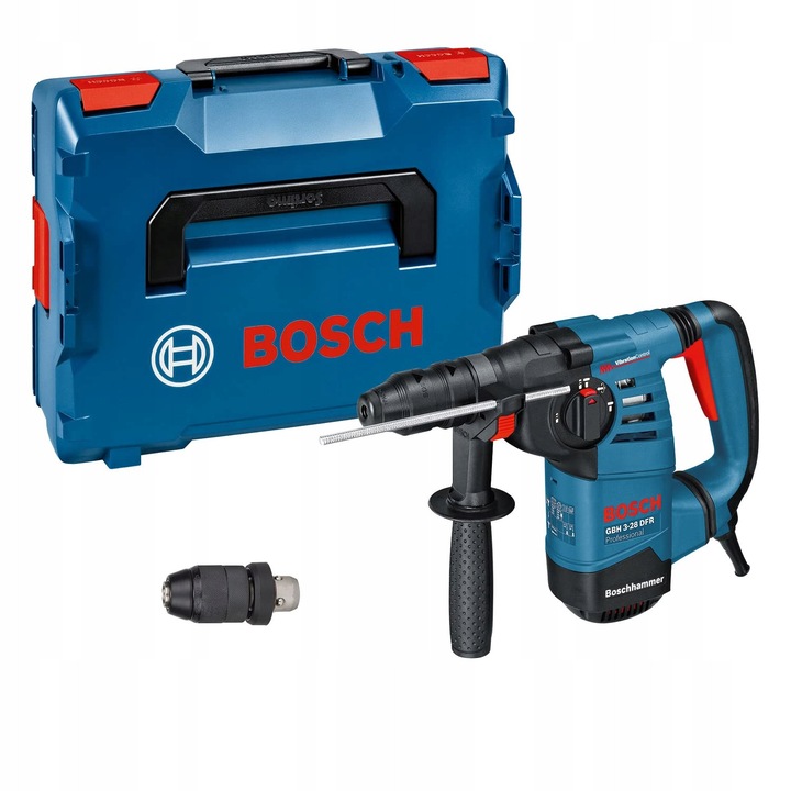 Бормашина Bosch, модел GBH 3-28 DFR, 800W, 900rpm, с аксесоари, захранване от мрежата