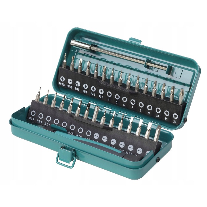 Set surubelnite Wolfcraft, 32 piese, bituri precise 28 mm, metal, 30x203x277mm