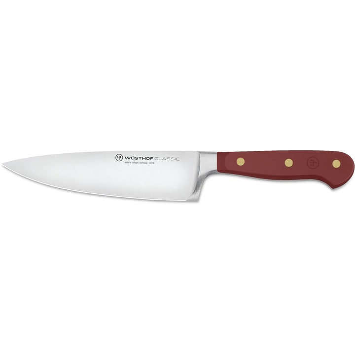 Cutit de bucatarie Wusthof Classic 16 cm, Ciemno-Czerwony Sumac, din otel forjat