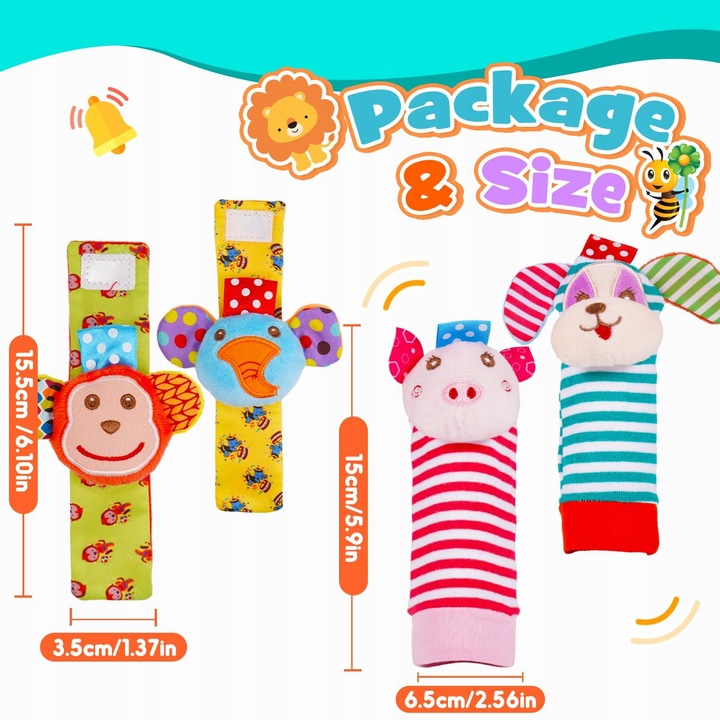 Комплект от 14 бебешки играчки, дрънкалки и дрънкалки, многоцветни, 0-6 месеца