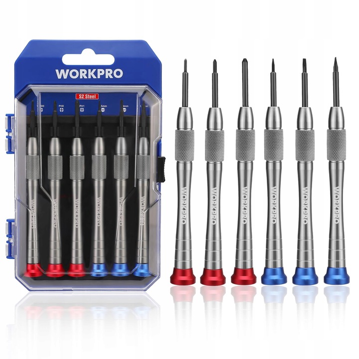Set 6 Surubelnite Precise Workpro cu Capete Magnetice, Multicolor, pentru Reparatii