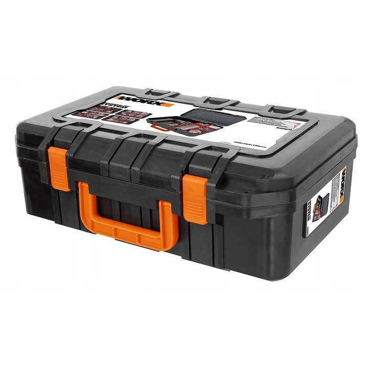 Cutie de unelte WORX, plastic, 989g, pentru organizare, dimensiuni optime