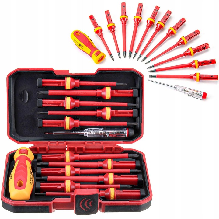 Set Surubelnite Izolate VDE, Tester de Tensiune, Magnetice, 1000V