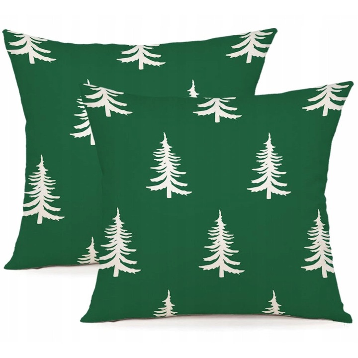 Fete decorative pentru perne, 40x40 cm, set 2 bucati, stil bozonarodzeniowy, multicolor