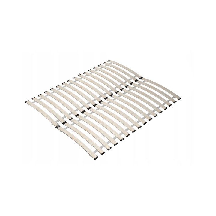 Somiere, 2x80x200 cm, 32 liste din placaj de mesteacan, 160x200 cm, set