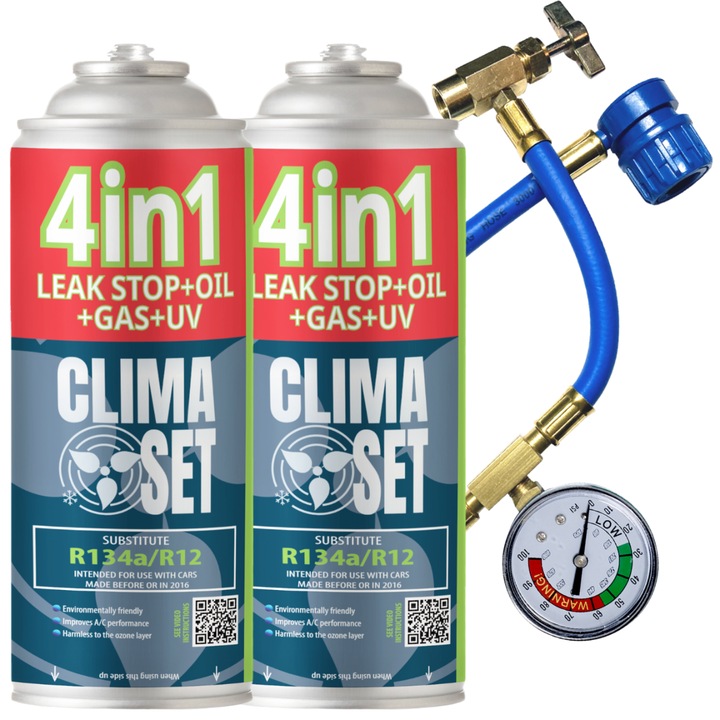 ClimaSet 4 az 1-ben R134a szett, 2x235g, autók légkondicionáló rendszereihez