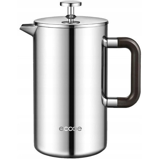 Cafetiere Ecooe 1500 ml, inox 18/10, izolatie cu pereti dubli, set cu 2 filtre