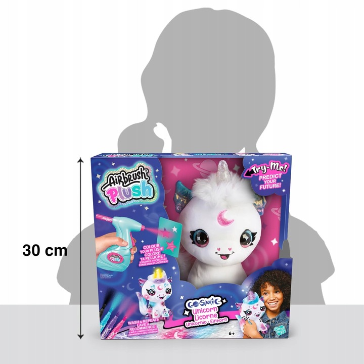 Set de personalizare unicorn plus Canal Toys, aerograf, 4 markere colorate, multicolor