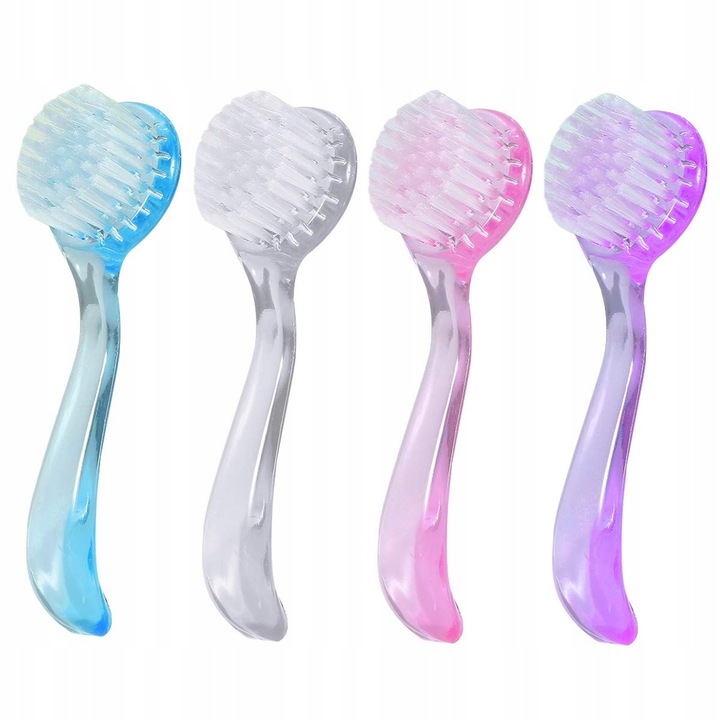 Комплект от 4 четки за нокти, пластмасови, размери 20x14x3.2cm, многоцветни