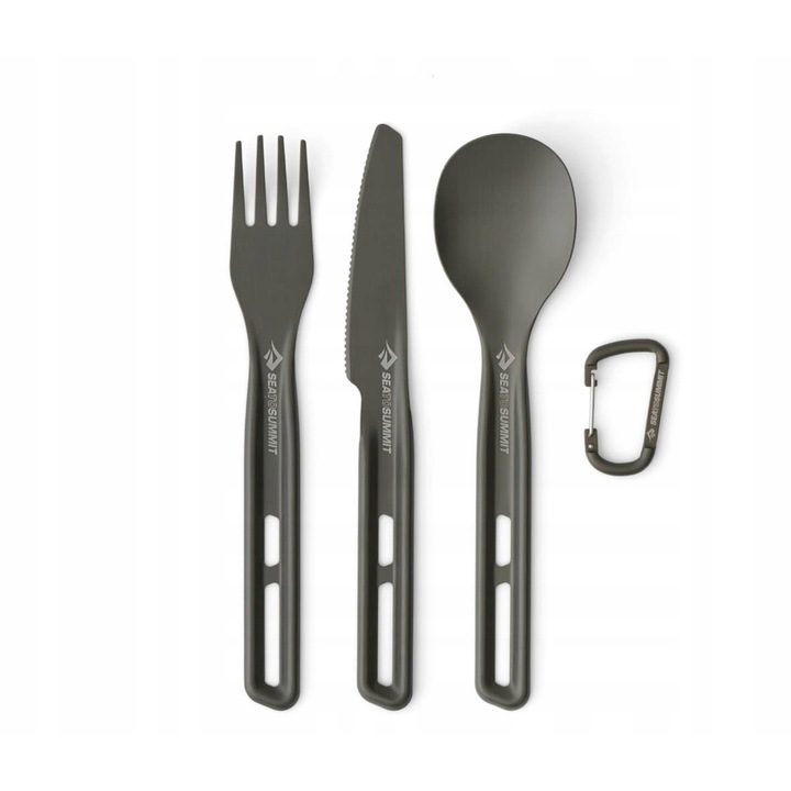 Set de ustensile camping, Sea To Summit, 3 piese, aluminiu anodizat, 26 g, pentru 1 persoana