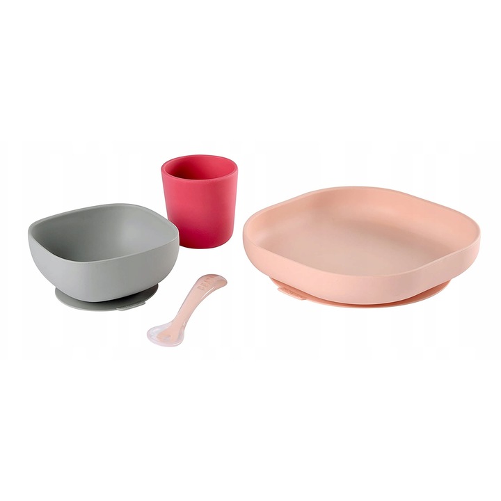 Beaba szilikon tálkészlet, tapadókoronggal, 18,3x18,5x9cm, 453g, BPA-mentes