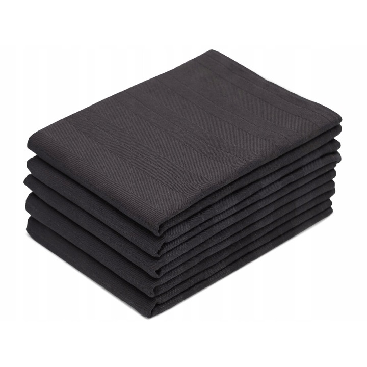 5 db konyharuha szett, 50x70 cm, grafit, pamut, gasztronómiai minőség