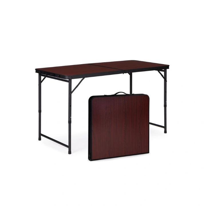 Masa camping, Bauerkraft, pliabila, visiniu, 120x60x70cm