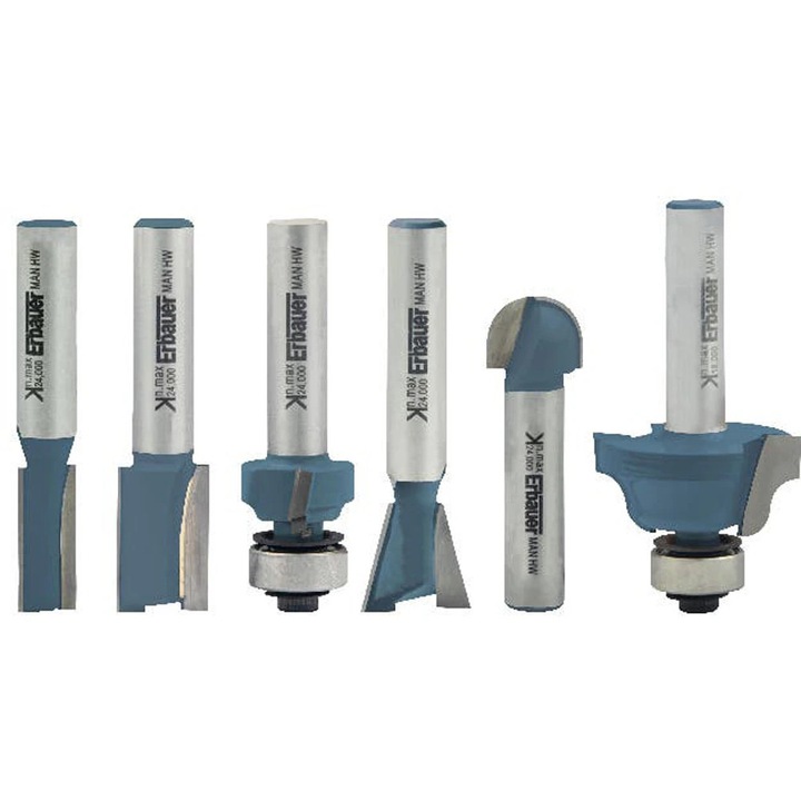 Комплект от 6 фрези ERBAUER, 8 мм