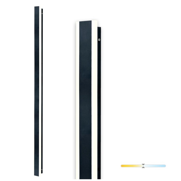 Kobi Light MIRANA S LED външна апликация, 25W, IP44, черна, 120см