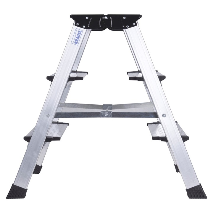 Scara de lucru KRAUSE Treppo 2x3, 2 trepte, alb, 126030
