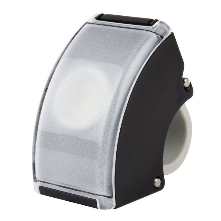 Lampa bicicleta Bookman Curve, 5 moduri, 220lm, neagra, 30x35x57mm, set cu incarcator USB
